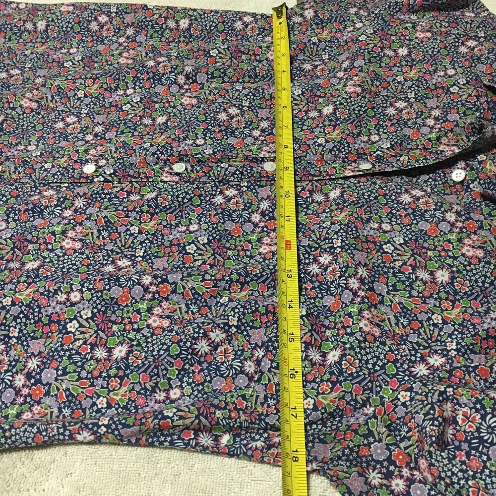 J Crew Liberty Art Fabrics Floral Perfect Shirt Women 8 Multicolor Cottage - Picture 10 of 13